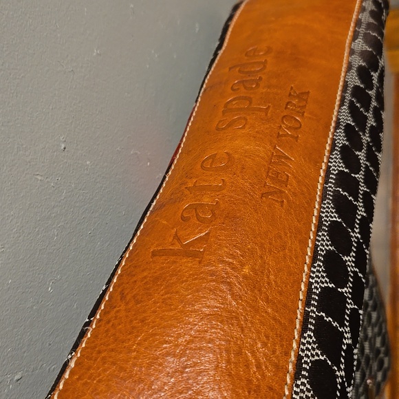 Kate Spade Brown Tote with Red Stripe - Picture 9 of 12